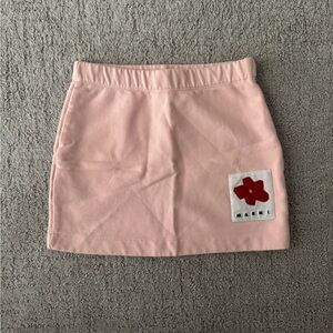 Marni Pink Skirt with Red Floral Patch